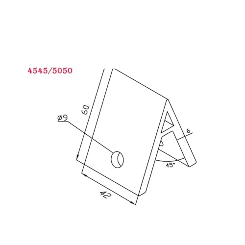 Fixation profilé alu 3060 raccord angle 45 degrés coin connecteur - 6