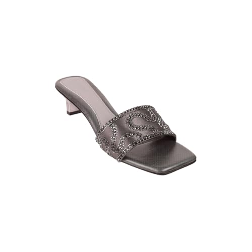 Image of Mochi Women Kitten Heel Slip-on Ethnic Sandal