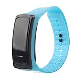 Yosoo Orologio da Polso a LED, Orologio Digitale con Cinturino in Silicone con Quadrante 12 Ore, Ideale per lo Sport e l'abbigliamento Casual (BLUE)