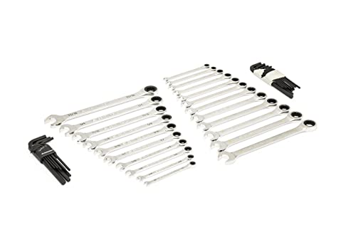 Image of GEARWRENCH 44 Piece 90-Tooth SAE /Metric Ratcheting Wrench and Hex Key Set - 86528