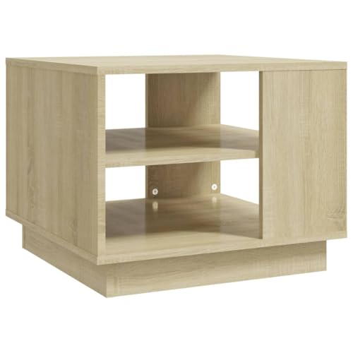 Mokuyary Couchtisch Sonoma-Eiche 55x55x43 cm Holzwerkstoff, Wohnzimmertisch Couch Tisch für Wohnzimmer, Büro, Kleine Räume Sofatisch – Bild 4