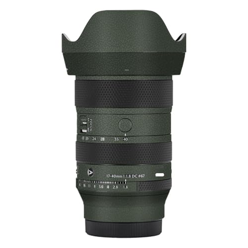 Mebont カメラアクセサリー ステッカー Sigma ART 17-40mm F1.8 DC 標準ズームレンズに適合する保護装飾ステッカーで、耐擦傷性、耐摩耗性を備えたレンズスキン保護フィルム、迷彩(皮紋緑)