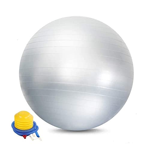 PVC piłka gimnastyczna zagęszczona piłka do jogi 45/55/65/75 cm joga siłownia ćwiczenia ćwiczenia piłka mucha mate pilates pompka piłka w zestawie z pompką piłka do jogi (GRAY-55cm)