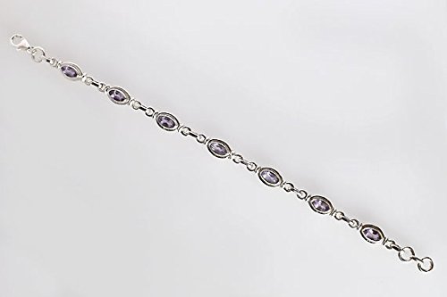 Pulsera de plata 925 con cierre seguro contra pérdidas de amatista 4