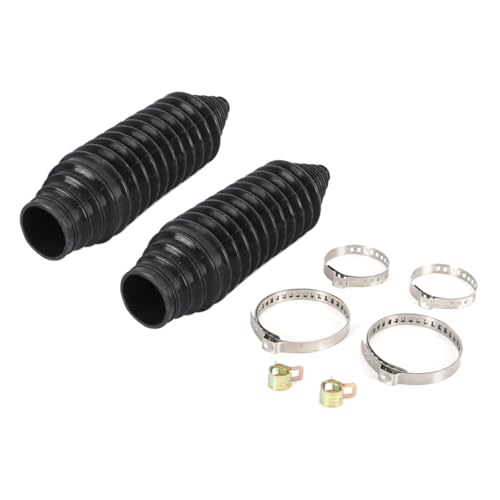 Alide Juego De 2 Fuelles Para Cremallera De Dirección, Kit De Fuelle Con 4 Abrazaderas De Bloqueo Y 4 Bridas, Accesorios Profesionales Para Coche.
