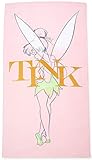 Jay Franco Disney Tinker Bell Kids Large Bath/Pool/Beach Towel - Super Soft & Absorbent Fade Resistant Cotton Towel, Measures 34 x 64 inches (Official Disney Product), Pink - Tinkerbell