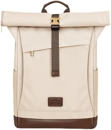 MATEIN HER Rolltop Rucksack Damen Groß, Rucksack Damen Wasserdicht, 18-22L | Laptop Rucksack Damen Groß 17 Zoll, Rucksack Rolltop mit Jackenfach, Tagesrucksack für Uni, Arbeit, Res
