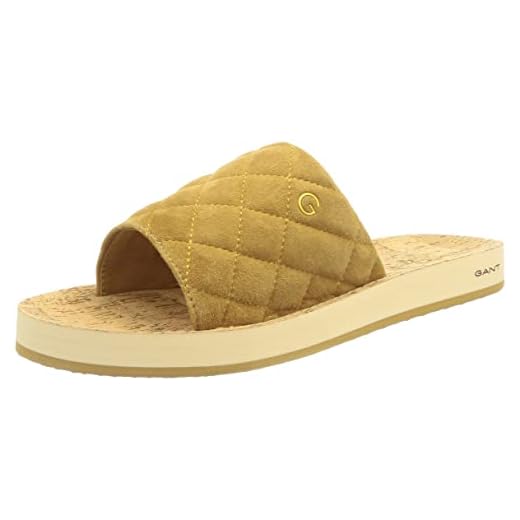 GANT FOOTWEAR Damen Flatville Sandale, Fudge Caramel, 37 EU