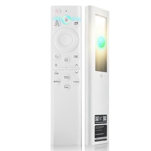 Image of BN59-01391A Solar Voice Remote for Samsung Frame TV Remote Replacement with Voice Search, Apps and Solar Charging for Samsung 2021-2025 Neo LED Smart 4K Ultra HD TV, 4 Shortcut Buttons