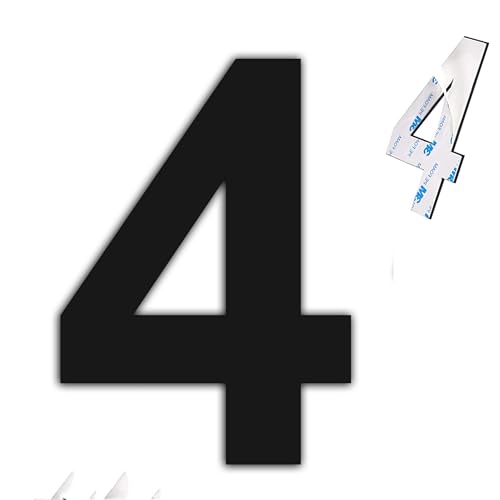 Nanlyiau 4in/10.2cm numero civico esterno adesivo