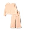 Amazon Essentials x Sofia Grainge Toddler Girls' French Terry Pant and Top Set, Pale Peach, 4T