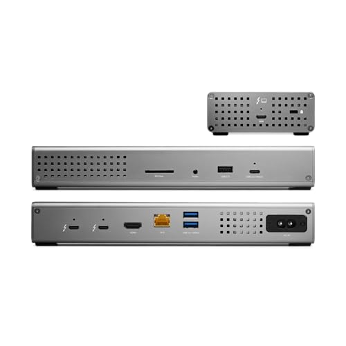 Image of OWC Thunderbolt Go Dock, 11 Ports, Built in Power Supply, 90W Charging, TB4 (USB-C), USB, HDMI, 2.5GbE, SD, Also Compatible with USB-C Devices, Supports Thunderbolt Share