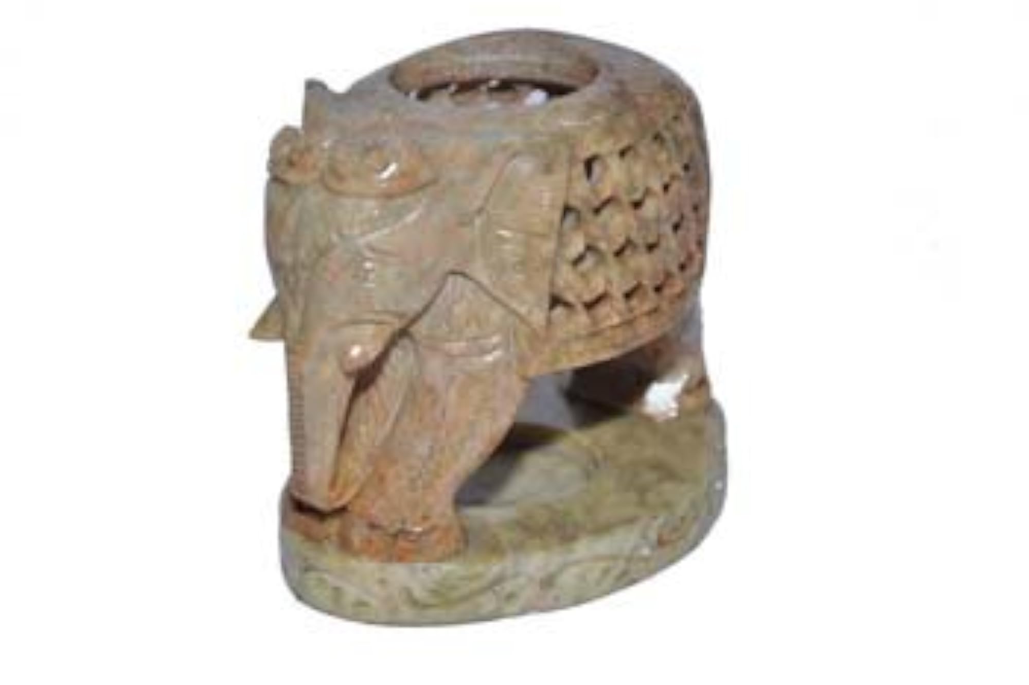 Gorara Soap Stone Elephant Shaped Diffuser, Decorative Gift