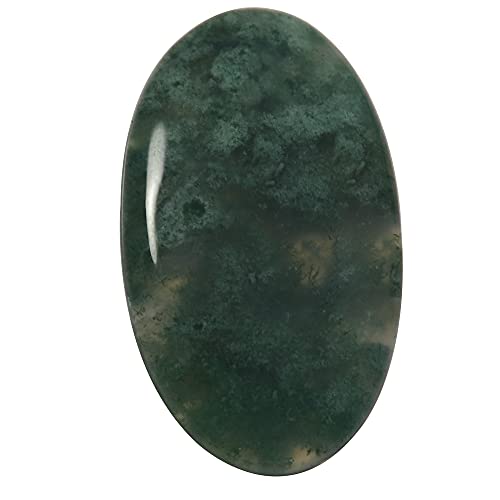 Agate mousse naturelle pierre de sérénité cabochon de 38,2 carats
