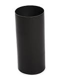 BirnePower Tuyau de Poêle Noir FAL 110 mm, Longueur 25 cm, Acier Aluminé, Conduit Cheminée, Évacuation des Fumées, Accessoire de Chauffage
