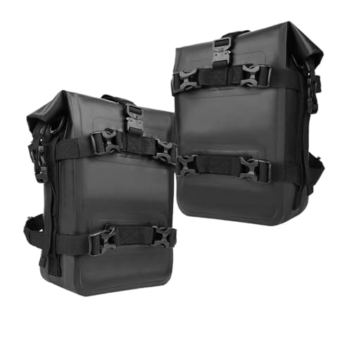 Sacoche outils moto pour pare-chocs et sac étanche de protection cadre noir