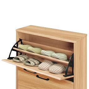Amazon｜下駄箱 シューズボックス 靴箱 完成品 幅64cm ロータイプ 2段