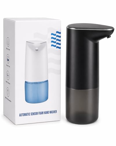 Image of Automatic Soap Dispenser Touchless | Infrared Sensor Hands-Free Liquid Soap & Sanitizer Dispenser | Battery Operated Hygienic Hand Wash Machine | Modern Design for Bathroom & Kitchen(Black)