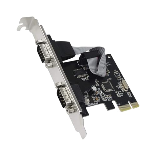 PCIe al doppio RS232 9Pin Serials Port Card 2 Port 9 Pin Larghezza di banda alta per dispositivi industriali e stampanti PCIe al adattatore