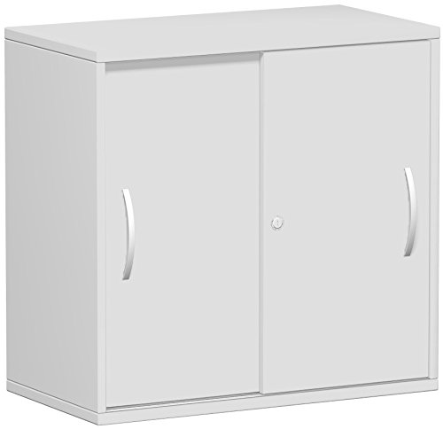 Gera Möbel Schranksystem Flex Schiebetürenschrank, Holzdekor, lichtgrau/lichtgrau, 80 x 42.5 x 79.8 cm