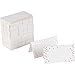 Rose Gold Table Place Cards - 100 Piece Polka Dot Tent Cards, Table Decorations and Party Supplies for Romantic Wedding, Banquets, Bridal Shower, Celebrations and Events, 2 x 3.5 Inches, White