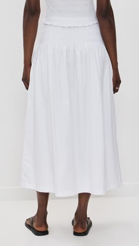 Madewell Women's Smocked-Waist Poplin Midi Skirt3