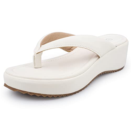 Little Big Girls Wedge Flip Flops Non-slip Platform Slides Sandals for Everyday Wear Party Dress