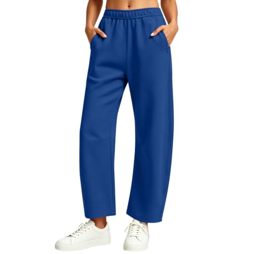 Pantalon de jogging chaud femme contre le froid avec poches et taille haute stretch