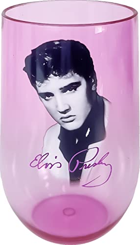 Spoontiques - Elvis Acrylic Wine Cup - Acrylic Wine Tumbler – Acrylic Stemless Wine Glass – 16Oz - 5 5/8” Tall #TOP3