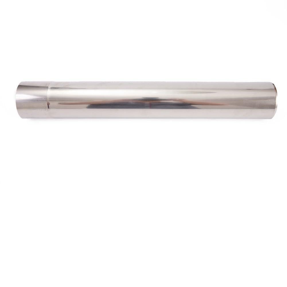 Stal nierdzewna Rura pieca Komin Przewód kominowy Wkład 2.3in Średnica Multi Paliwo do Drewno Burner lub Log Burner, Komin kominkowy Rura Replacement w Srebrny,(40cm)