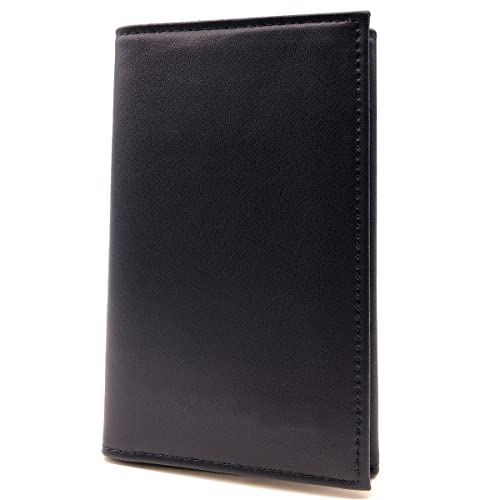 Charmoni - Porte Papier Voiture - 2 Etuis Protèges Carte Grise et Permis Inclus - Porte Document Véhicule avec Rangement Assurance - Cuir - Pochette Blocage RFID Offerte (Bleu F) Cover