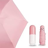 ¡A estrenar, alta calidad! LJGYX Impermeable Mujeres Plegables Paraguas Lluvia Mujeres Sol sombrilla Anti UV pequeño Bolsillo Paraguas niños Guarda- ombrello Impermeable y Resistente al Desgaste, fácil de LIM (Color : Pink)
