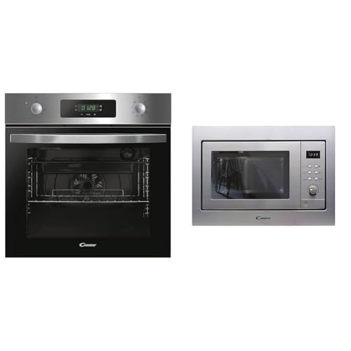 Candy Idea FIDC X625 L, Horno Multifunción, 70L, 2 Bandeja y 2 Rejillas, Ventilador Radial & MIC201EX, Microondas Integrable con Grill, 20L, 1250W, 8 Funciones, Digital, 8 Programas, Plat