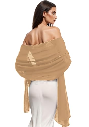 Solid Chiffon Scarfs Shawls and Wraps Womens Evening Dresses Wedding Soft Shawl Wraps Bridal Scarve for Women