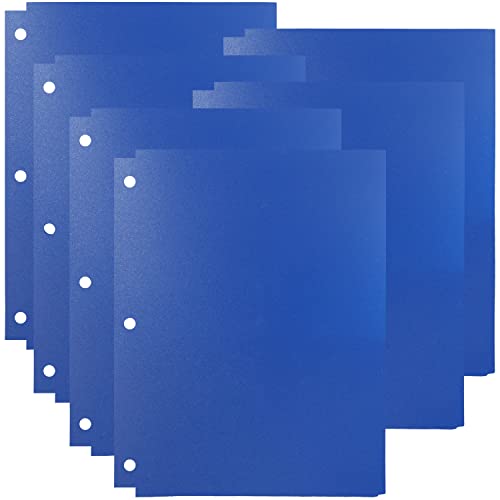 Classeur en plastique robuste bleu marine lot de 6 pochettes pour classeur à 3 trous