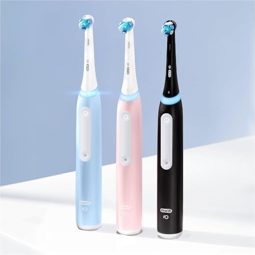 Oral-B iO Series 3 Elektrische Zahnbürste, Electric Toothbrush, Doppelpack, 2 Aufsteckbürsten, 3 Putzmodi für Zahnpflege, Reiseetui, TESTSIEGER Stiftung Warentest (12, 2024), Matt Black, Ice Blue – Bild 8