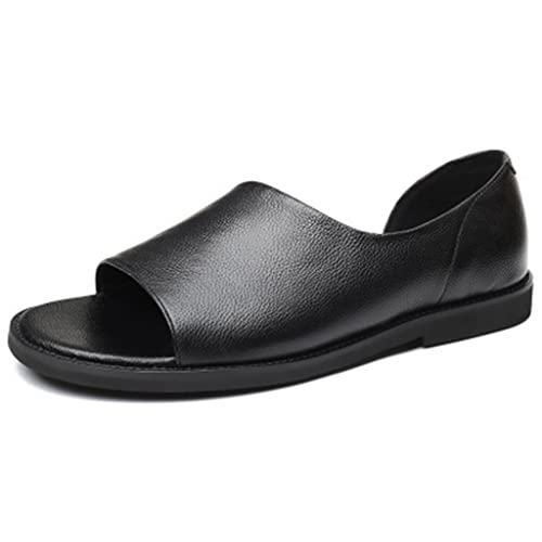 Casual Men Sandals Leather Mens Sandles Outdoor Breathable Soft Beach Men Shoes Comfort Slip on Footwear(10code)