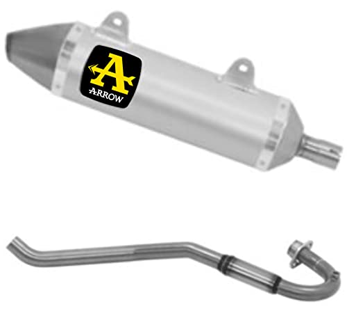 Escape completo Arrow Open Thunder de aluminio para tus rutas en moto Malaguti XSM 125 4t