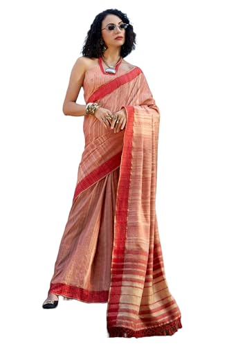 Photo de FASHION BAZAR 365 Sari Katan 11004 Pure Handloom pour femme, 3, XX-Large