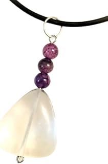 Sherif Gemstones (Natural Stones) Handmade Clear Quartz - ballerina Styke Pendant necklace men & Women Balance Boho Healing Reiki Fashion