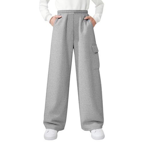 Sweatpants Baby Toddler Girls Boys Solid Color Elastic Waist Sports Pants Straight Leg Pants Pockets Trousers