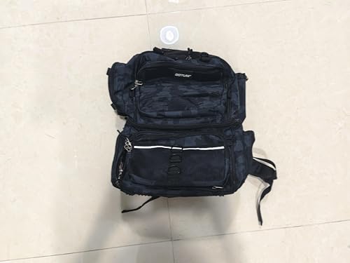 Goture フィッシングリュック 釣りバッグ タックルバッグ 30L大容量 600Dオックスフォード SBSジッパー 撥水加工 レインカバー付き ロッドホルダー 軽量 タックル収納 多機能 釣り 登山 旅行 アウトドア 携带性 ブラック