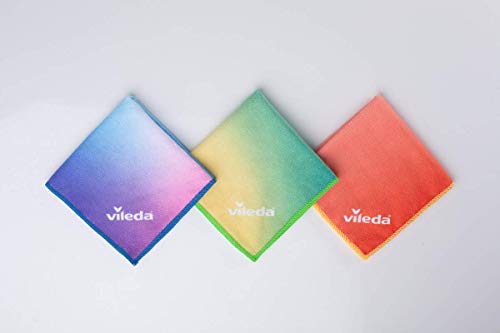 Vileda Colors Design III multifunctionele doek, microvezel, verschillende kleuren, verpakking van 3 stuks - Image 3