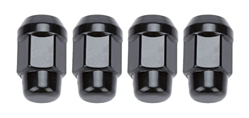 Image of Acorn Bulge 3 /4 inch Hex 1 /2 inch-20 Black Pack of 4 Lug Nuts (41187BCB)