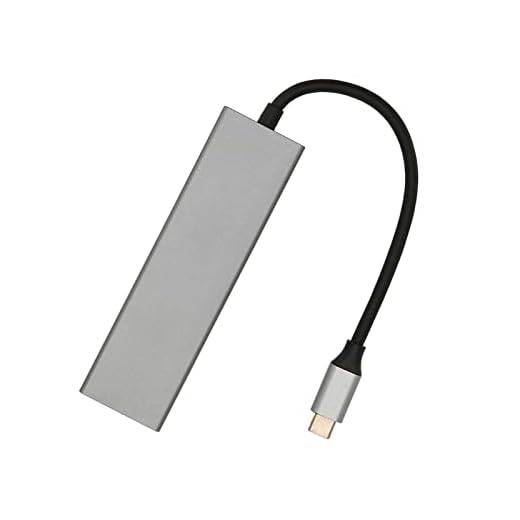 USB C Hub, USB C Adapter 6 in 1 Aluminum Alloy 5 Gbps Transmission for Projector