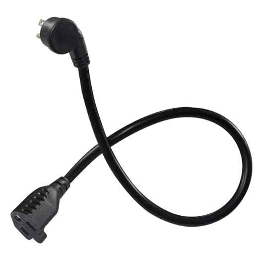SPARKING Low Profile Flat Plug Short Extension Cord - 1.5FT Black Flat Wall Head Small Appliance Flexible Cord, 16AWG SJT,125V 13A Short 3 Prong AC Grounded Extension Cord for Home and Office [5PACK]