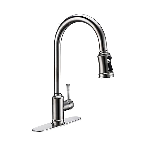 Robinet d'eau chaude et froide extractible pour évier de cuisine active