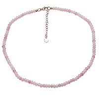Collana Girocollo con Perline di Pietre Preziose da 6mm per Ragazze da Donna Fatte a Mano - Gioielli con Perline di Cristallo Guarigione di Pietre Preziose Naturali (Muschio Verde