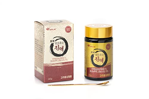 Extracto de ginseng rojo fermentado coreano ORO, 80 mg de ginsenósidos en dosis altas, 240 g (8 meses)