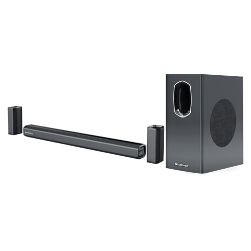 ZEBRONICS Juke BAR 7600 Soundbar, 300 Watts, 5.1 Surround, Dual Rear Satellites, Triple Driver Soundbar, 6.5"" Subwoofer, Bluetooth 5.0 | HDMI (ARC) | Optical | USB | AUX view 2
